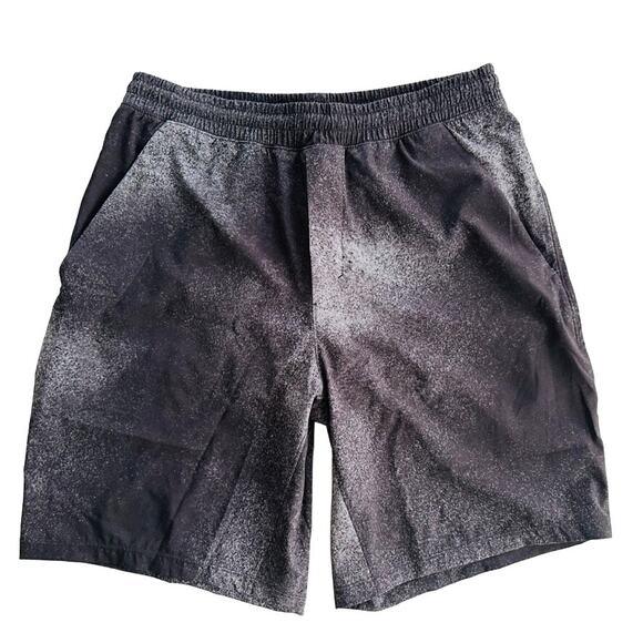 Lululemon Pace Breaker Out Of Mind Short Lined 9" Ocean Spray Ice Grey Black Med - Picture 2 of 6